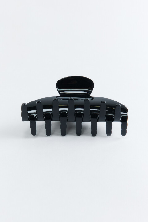 

Заколка-краб с волнистыми зубьями, Черный, Заколка-краб с волнистыми зубьями