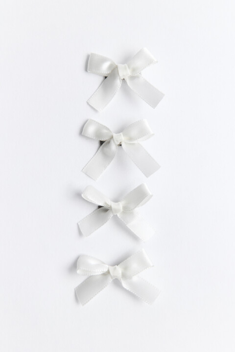 

Набор заколок-крокодильчиков с бантиками (4 штуки), Белый, Набор заколок-крокодильчиков с бантиками (4 штуки)