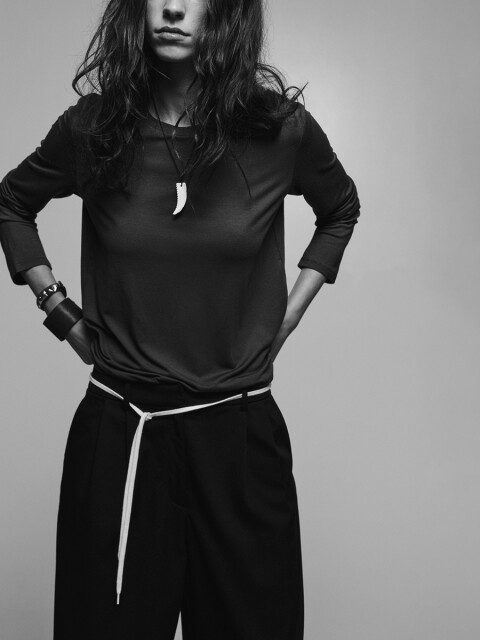 

Лонгслив трикотажный базовый из модала, Серый, Лонгслив трикотажный базовый из модала