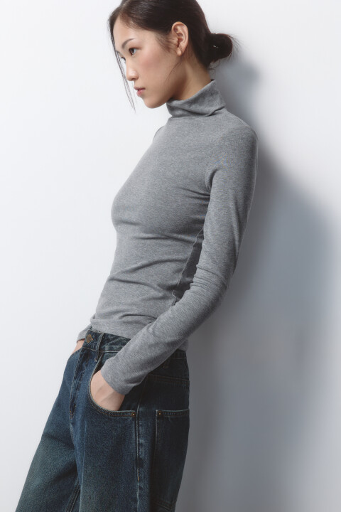 

Водолазка гладкая вискозная с воротником, Серый, Водолазка гладкая вискозная с воротником