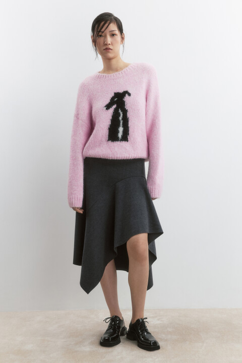 

Джемпер вязаный теплый с рисунком, Розовый, Джемпер вязаный теплый с рисунком