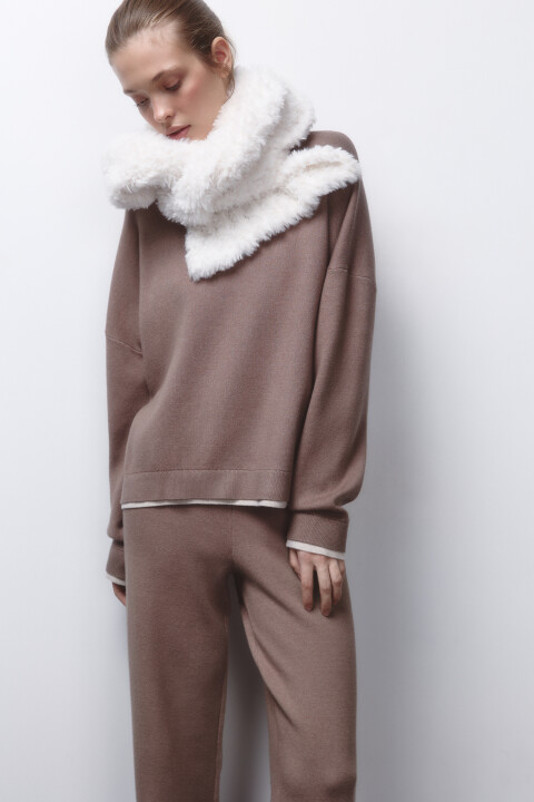 джемпер женский befree Джемпер вязаный с имитацией второго слоя