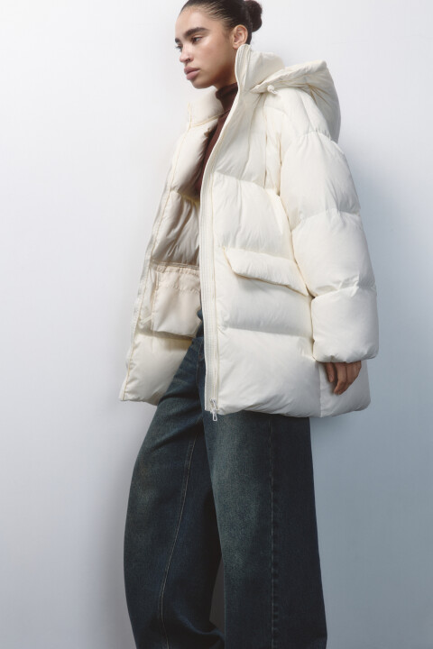 

Куртка стеганая на натуральном утеплителе, Молочный, Куртка стеганая на натуральном утеплителе