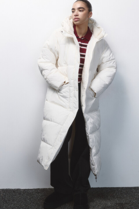 

Куртка стеганая с подкладкой из искусственного меха, Молочный, Куртка стеганая с подкладкой из искусственного меха