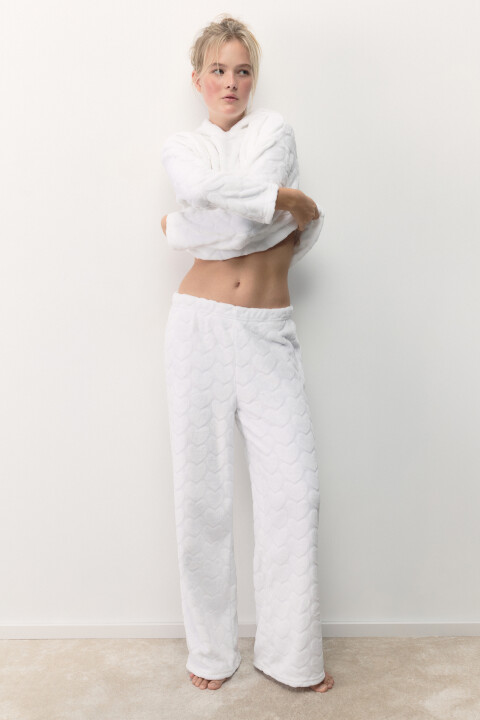 

Брюки домашние плюшевые в сердечко, Ванильный, Брюки домашние плюшевые в сердечко