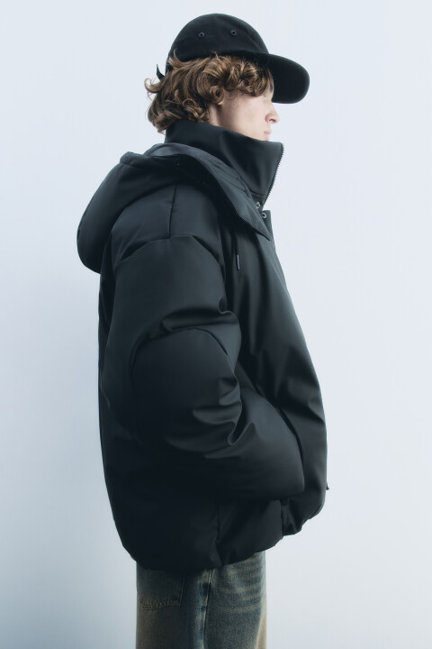 

Куртка утепленная с капюшоном и влагозащитной, Черный, Куртка утепленная с капюшоном и влагозащитной