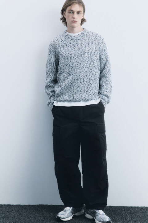 

Брюки-парашюты широкие утепленные, Черный, Брюки-парашюты широкие утепленные