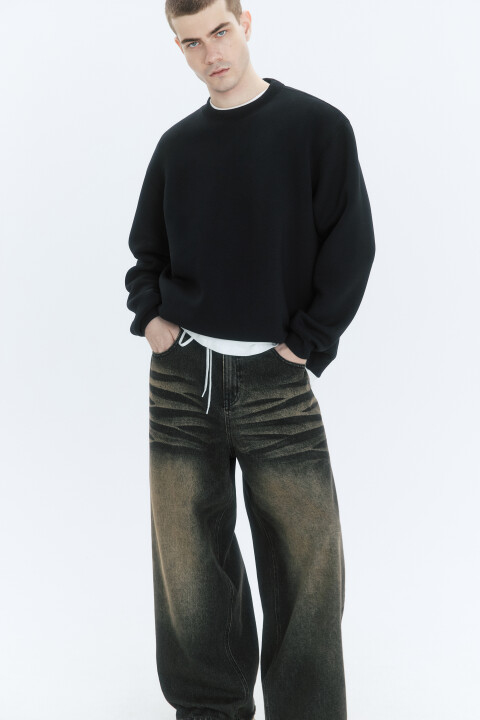 

Свитшот базовый из джерси, Черный, Свитшот базовый из джерси