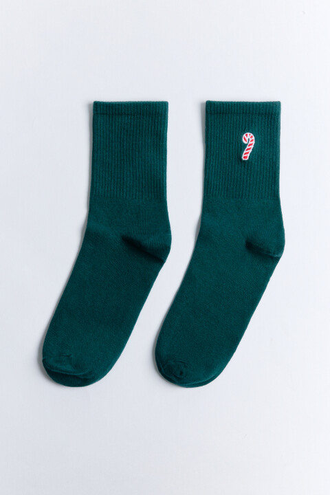 носки женские befree Носки высокие с рождественской вышивкой