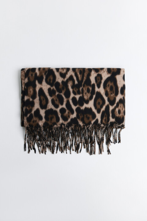 

Шарф тонкий с леопардовым принтом, Мультиколор, Шарф тонкий с леопардовым принтом
