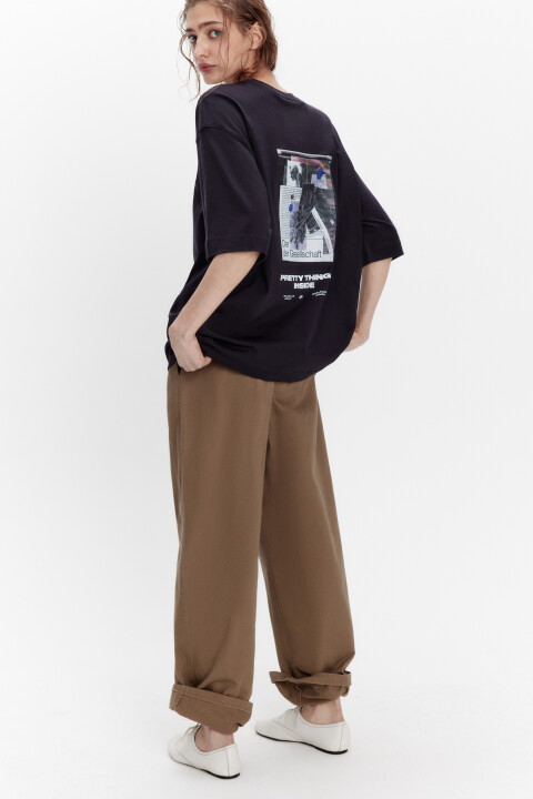 футболка для взрослых befree Футболка унисекс хлопковая с принтом