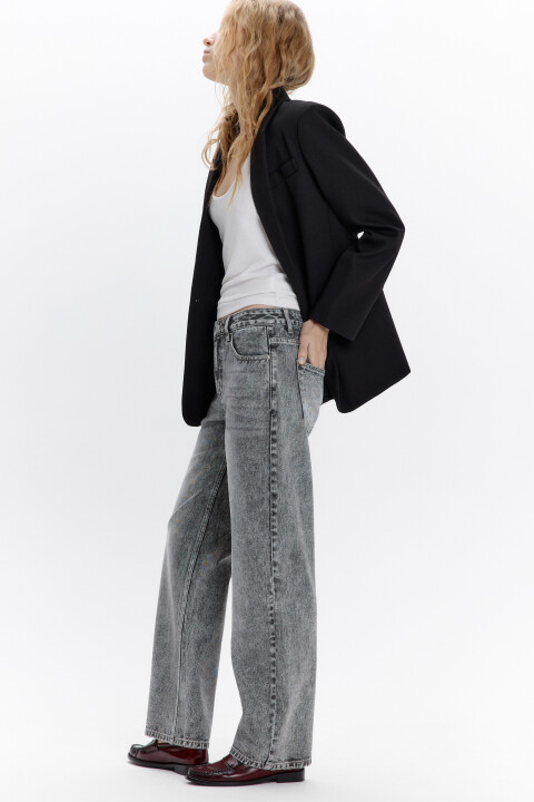 

Джинсы прямые со средней посадкой, Серый, Джинсы прямые со средней посадкой