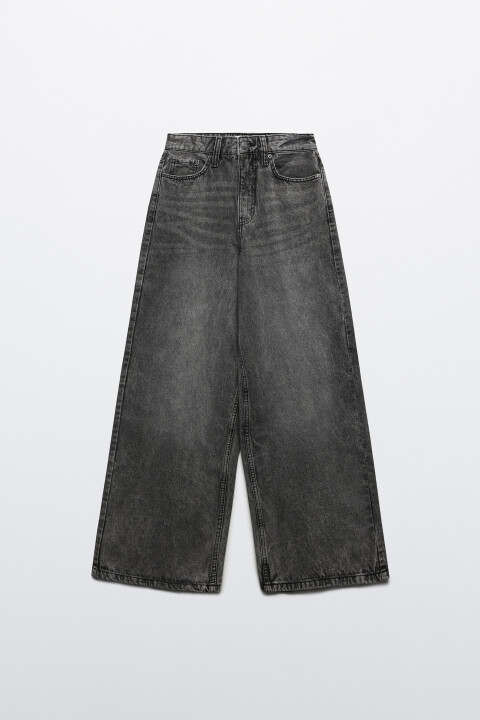 

Джинсы wide leg широкие с высокой посадкой, Серый, Джинсы wide leg широкие с высокой посадкой