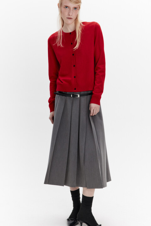 юбка женская befree Юбка-трапеция миди костюмная в складку