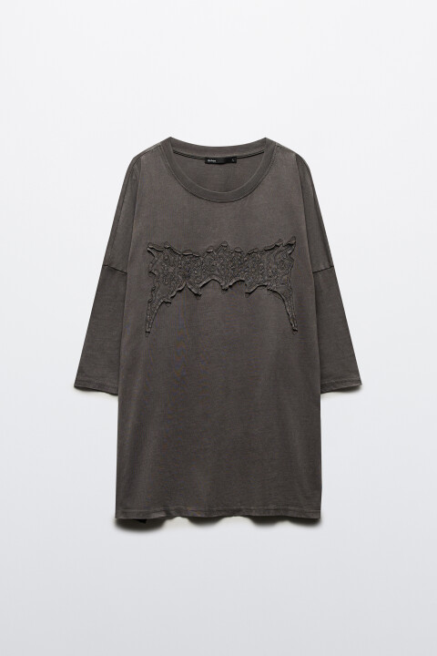 

Футболка oversize в стиле гранж, Серый, Футболка oversize в стиле гранж