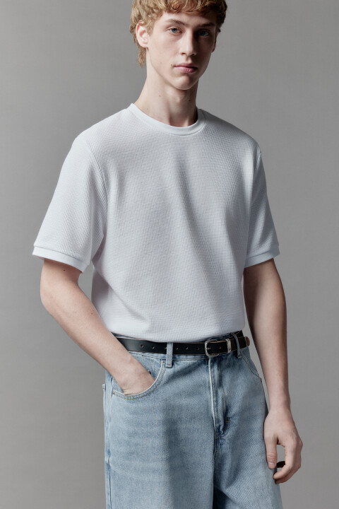 футболка спортивная мужская befree Футболка прямая из фактурного трикотажа