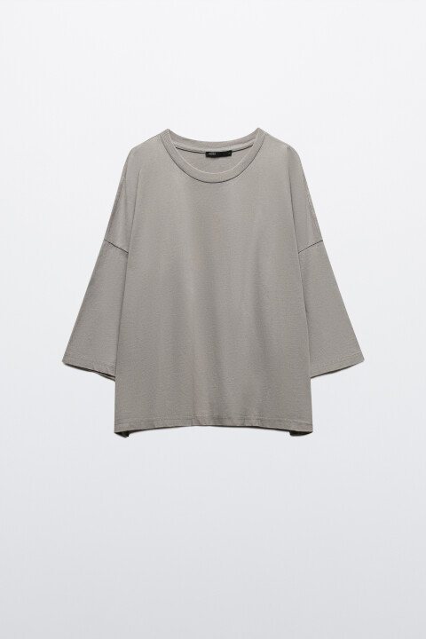 Футболка boxy fit хлопковая с вареным эффектом