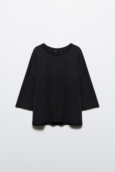 Футболка boxy fit хлопковая с вареным эффектом
