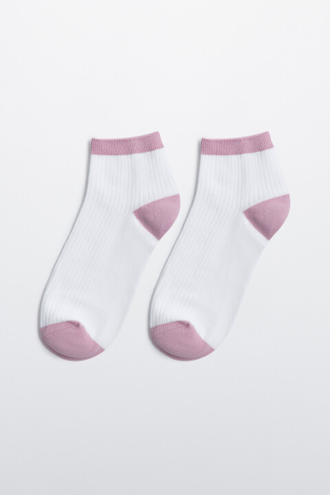 

Носки короткие с контрастными вставками, Розовый, Носки короткие с контрастными вставками