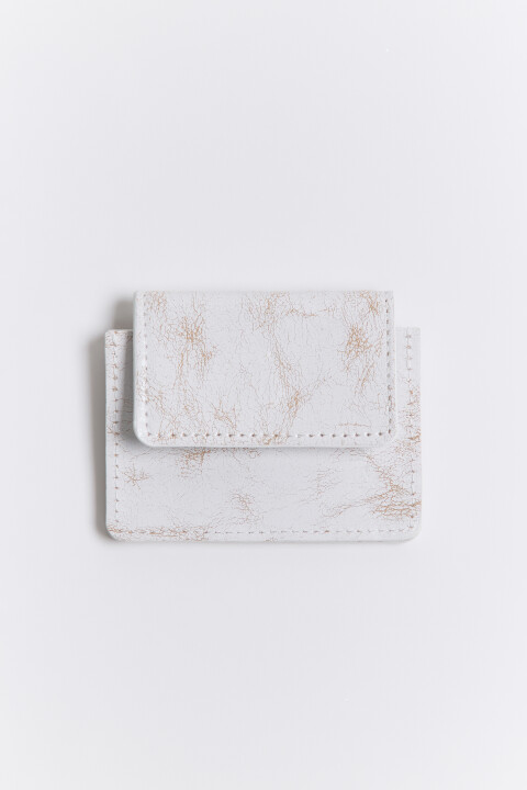 Картхолдер с застежкой и мраморным принтом