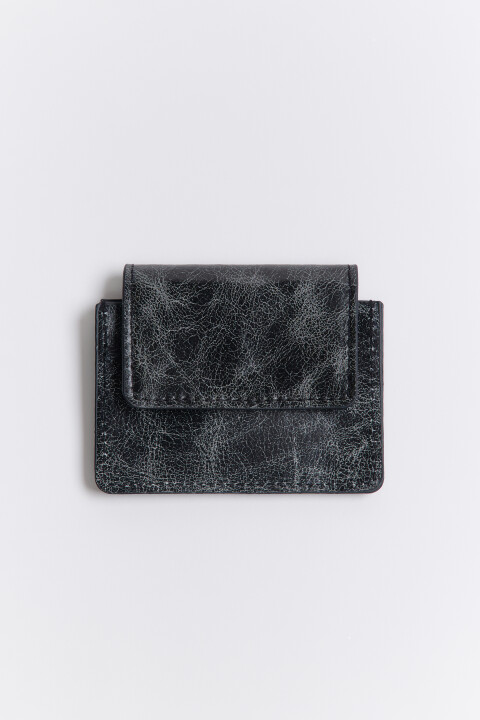 Картхолдер с застежкой и мраморным принтом