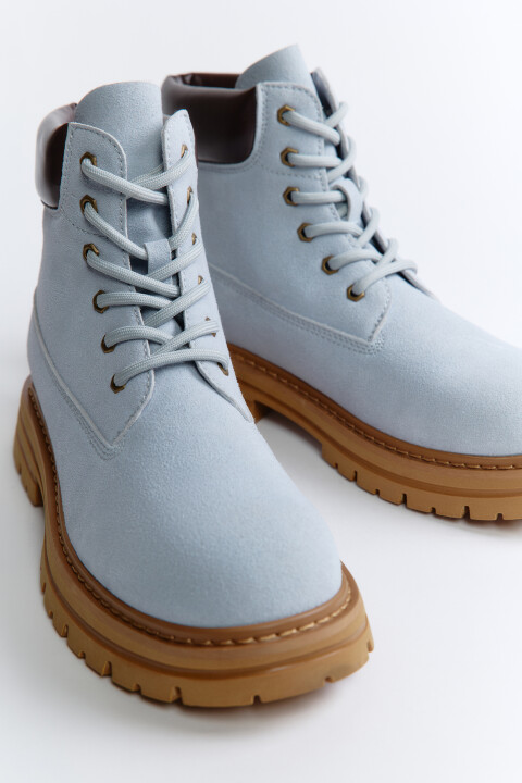 

Ботинки-тимберленды из натуральной кожи, Голубой, Ботинки-тимберленды из натуральной кожи