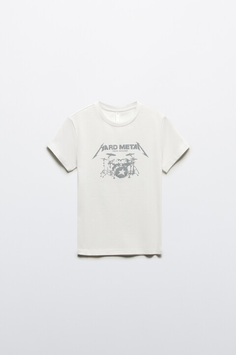 

Футболка облегающая с принтом, Белый, Футболка облегающая с принтом