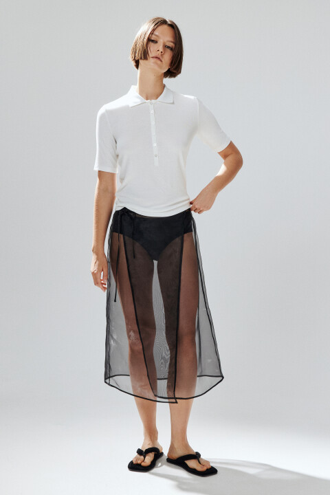 

Футболка-поло вискозная, Молочный, Футболка-поло вискозная