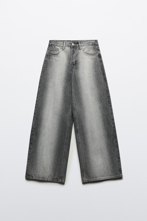 

Джинсы широкие со средней посадкой, Серый, Джинсы широкие со средней посадкой