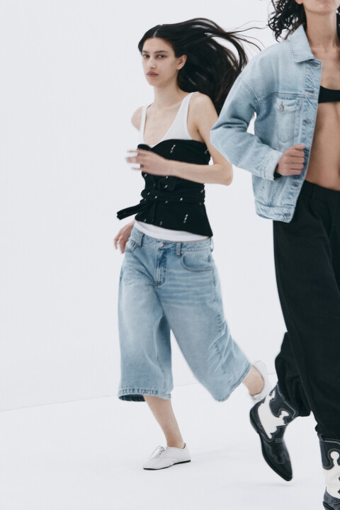 

Шорты-бермуды джинсовые с низкой посадкой, Голубой, Шорты-бермуды джинсовые с низкой посадкой