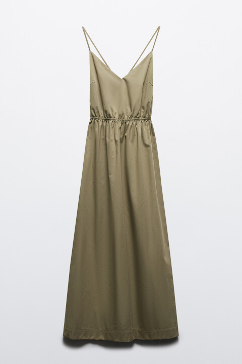 

Сарафан на бретельках с открытой спиной, Зеленый, Сарафан на бретельках с открытой спиной