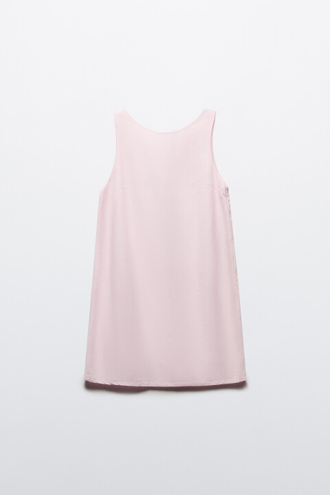 

Платье мини с вырезом и бантиками на спине, Розовый, Платье мини с вырезом и бантиками на спине