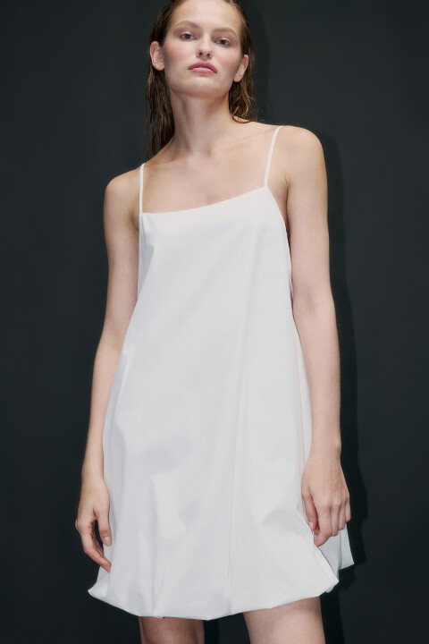 

Сарафан мини с юбкой-баллон, Белый, Сарафан мини с юбкой-баллон