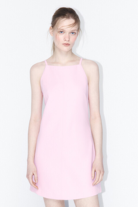 

Платье-сарафан мини на тонких бретельках, Розовый, Платье-сарафан мини на тонких бретельках