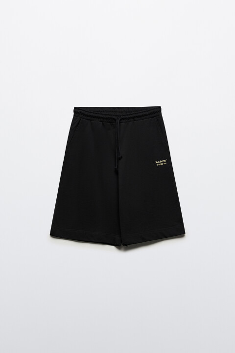 

Шорты трикотажные с принтом, Черный, Шорты трикотажные с принтом