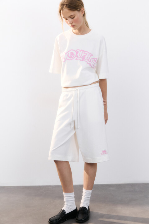 Шорты трикотажные с принтом