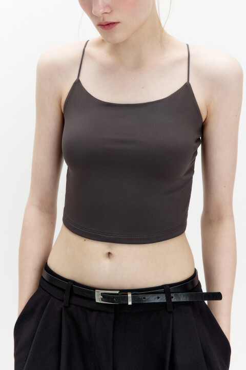 

Майка-топ на тонких бретельках, Серый, Майка-топ на тонких бретельках