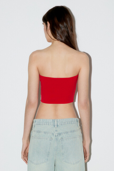 

Топ-бандо хлопковый укороченный, Черный, Топ-бандо хлопковый укороченный