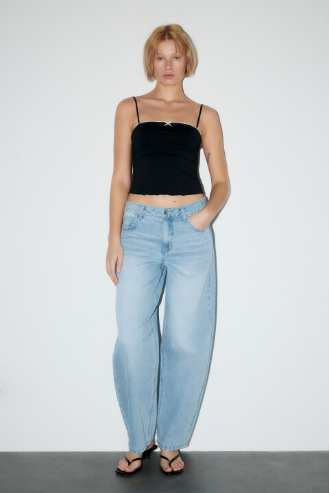 

Джинсы baggy fit с низкой посадкой, Голубой, Джинсы baggy fit с низкой посадкой