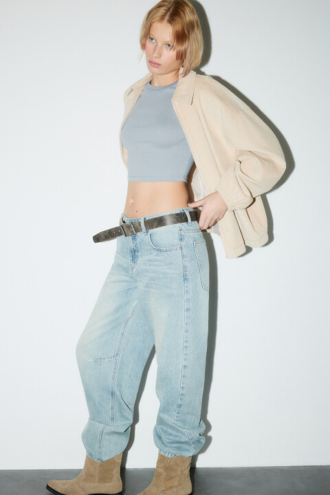 

Джинсы baggy fit с низкой посадкой, Синий, Джинсы baggy fit с низкой посадкой