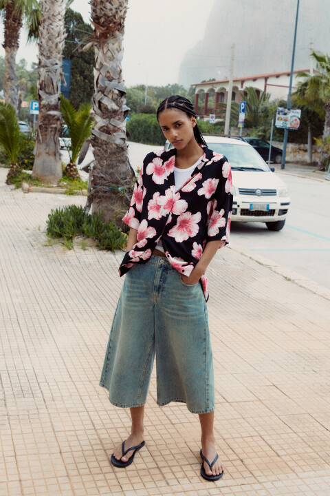 

Джортсы широкие с низкой посадкой, Синий, Джортсы широкие с низкой посадкой