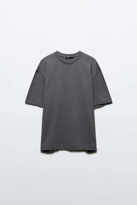 

Футболка oversize базовая из хлопка, Серый, Футболка oversize базовая из хлопка