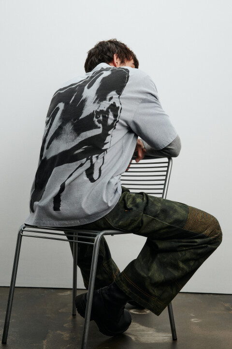 

Футболка вареная с принтом, Серый, Футболка вареная с принтом