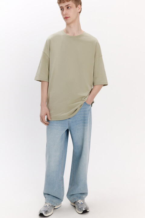 

Футболка oversize из плотного хлопка, Черный, Футболка oversize из плотного хлопка