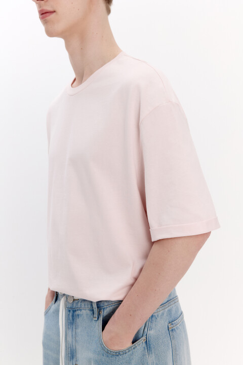 

Футболка базовая из плотного хлопка, Розовый, Футболка базовая из плотного хлопка