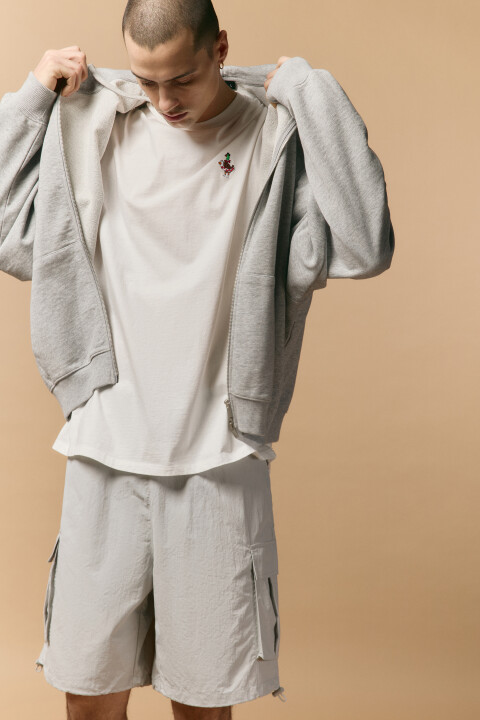 

Футболка с вареным эффектом и вышивкой, Белый, Футболка с вареным эффектом и вышивкой