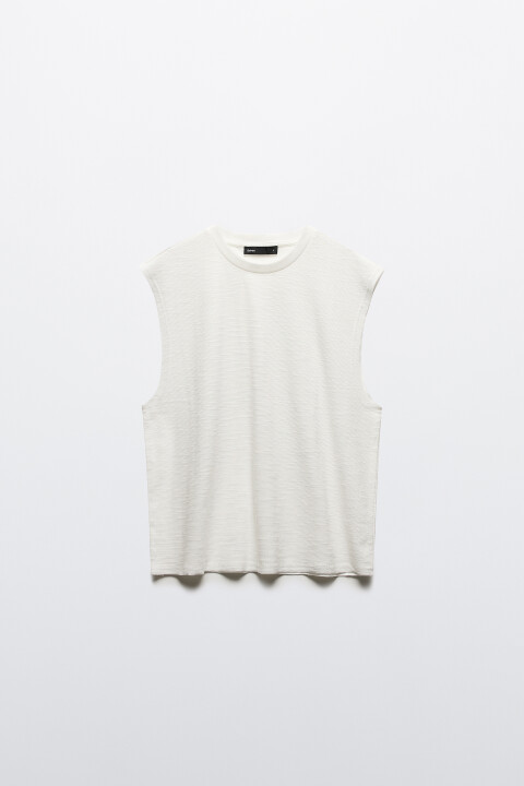 

Майка свободная с обрезанными краями, Белый, Майка свободная с обрезанными краями