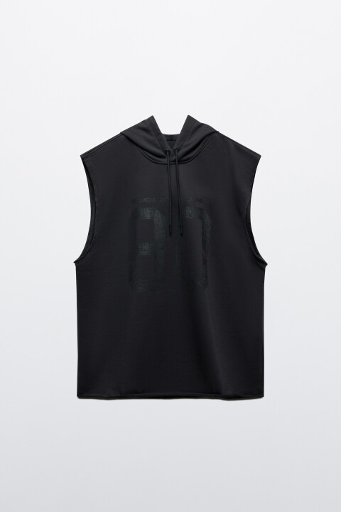 Толстовка oversize с обрезанными рукавами