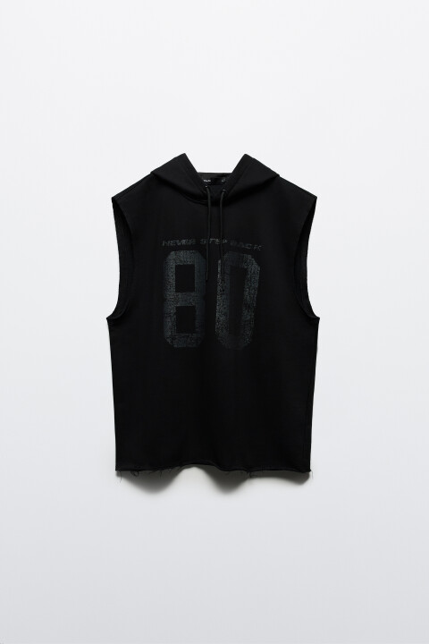 Толстовка oversize с обрезанными рукавами