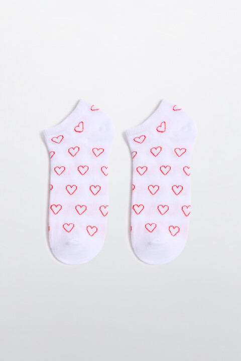 

Носки короткие с сердечками, Белый, Носки короткие с сердечками